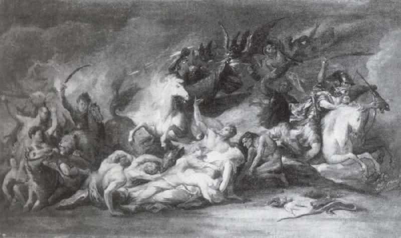 Benjamin West Tod auf einem fahlen Pferd Sweden oil painting art